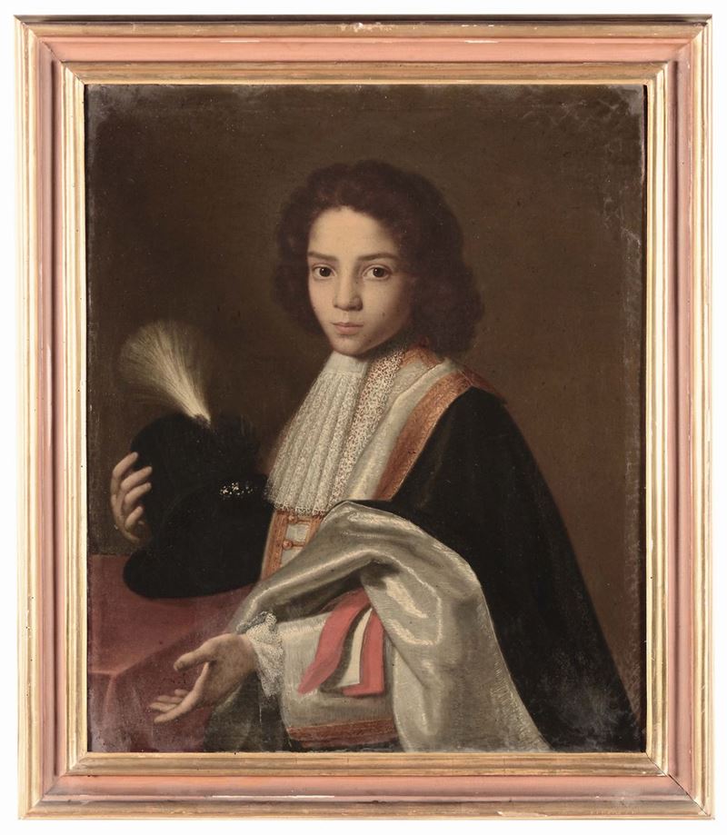 Pier Leone Ghezzi (Roma 1674-1755) Ritratto di Serafino Falzacappa da ragazzo  - Asta Fine Art Selection - Cambi Casa d'Aste