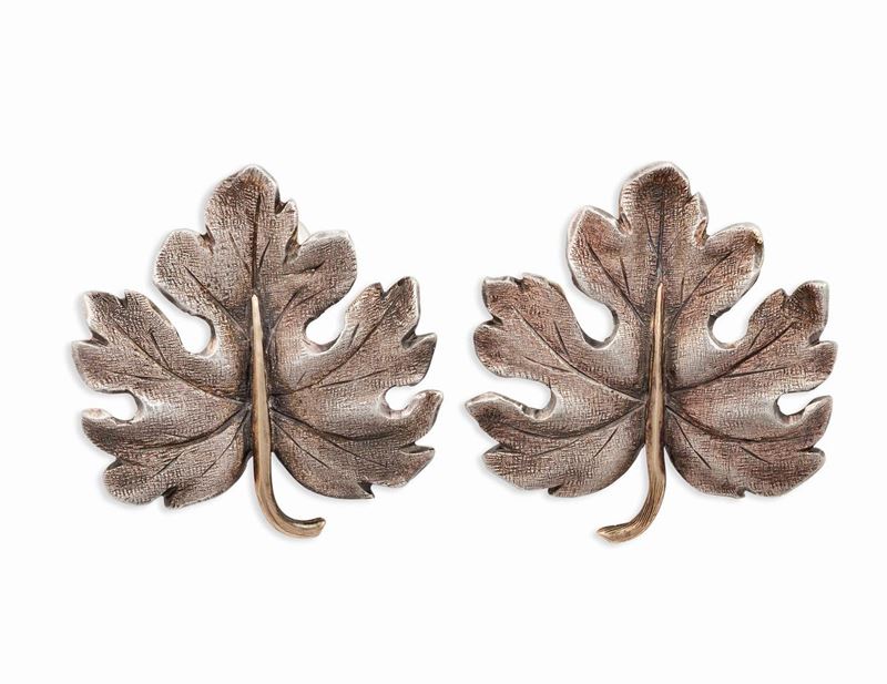 A pair of silver earrings  - Auction Furnishings from the mansions of the Ercole Marelli heirs and other property - Cambi Casa d'Aste