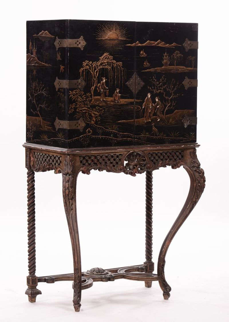 Mobile in legno ebanizzato in stile orientale  - Auction Antique and Old Masters - I - Cambi Casa d'Aste