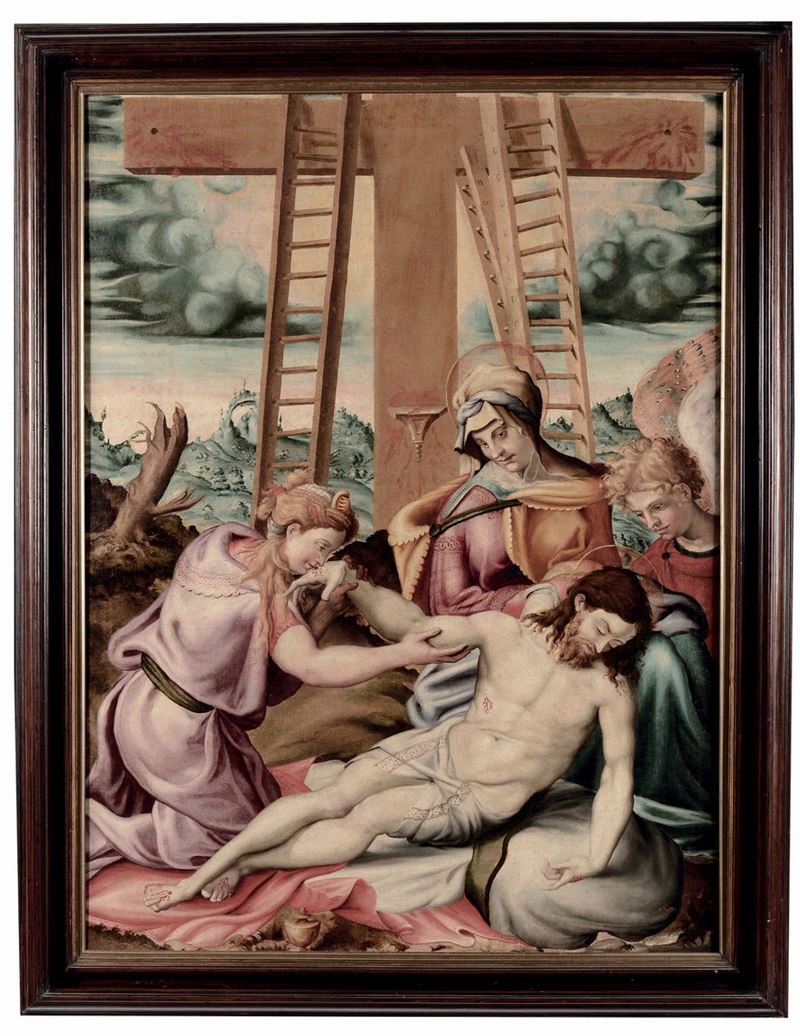 Scuola del XVIII secolo Deposizione  - Asta Antiquariato e Dipinti Antichi - I - Cambi Casa d'Aste