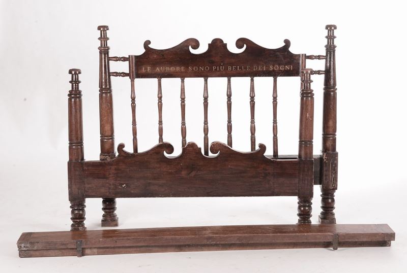 Letto con montanti torniti  - Asta Antiquariato e Dipinti Antichi - I - Cambi Casa d'Aste