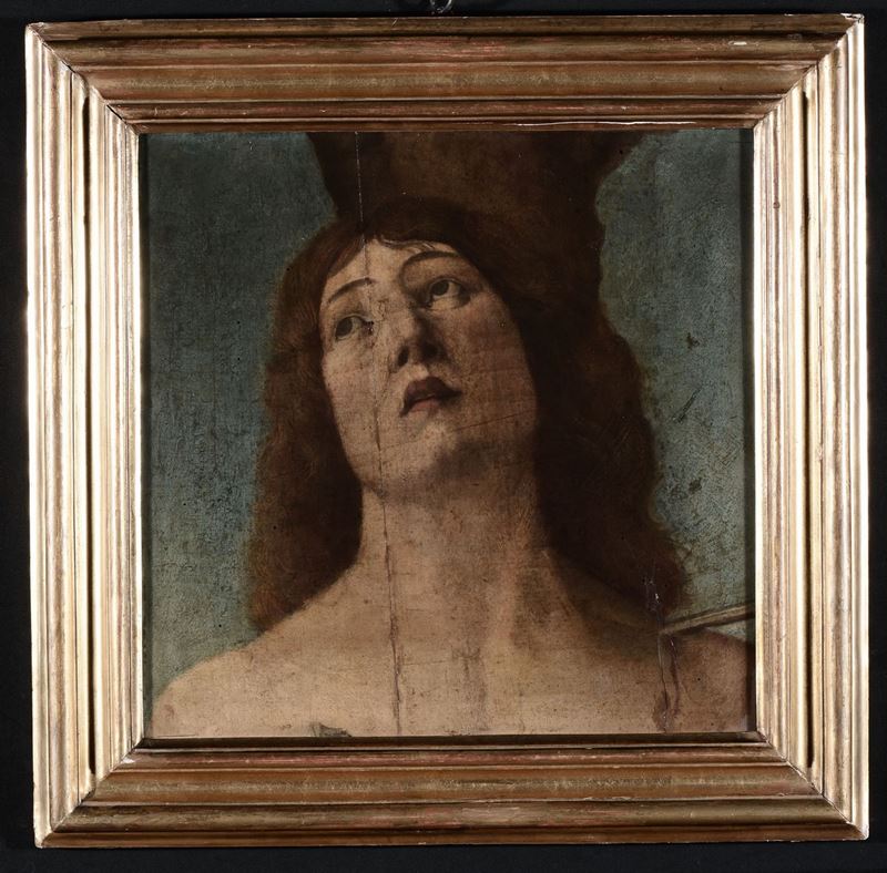 Scuola del XVIII secolo Testa di San Sebastiano  - Asta Antiquariato e Dipinti Antichi - I - Cambi Casa d'Aste