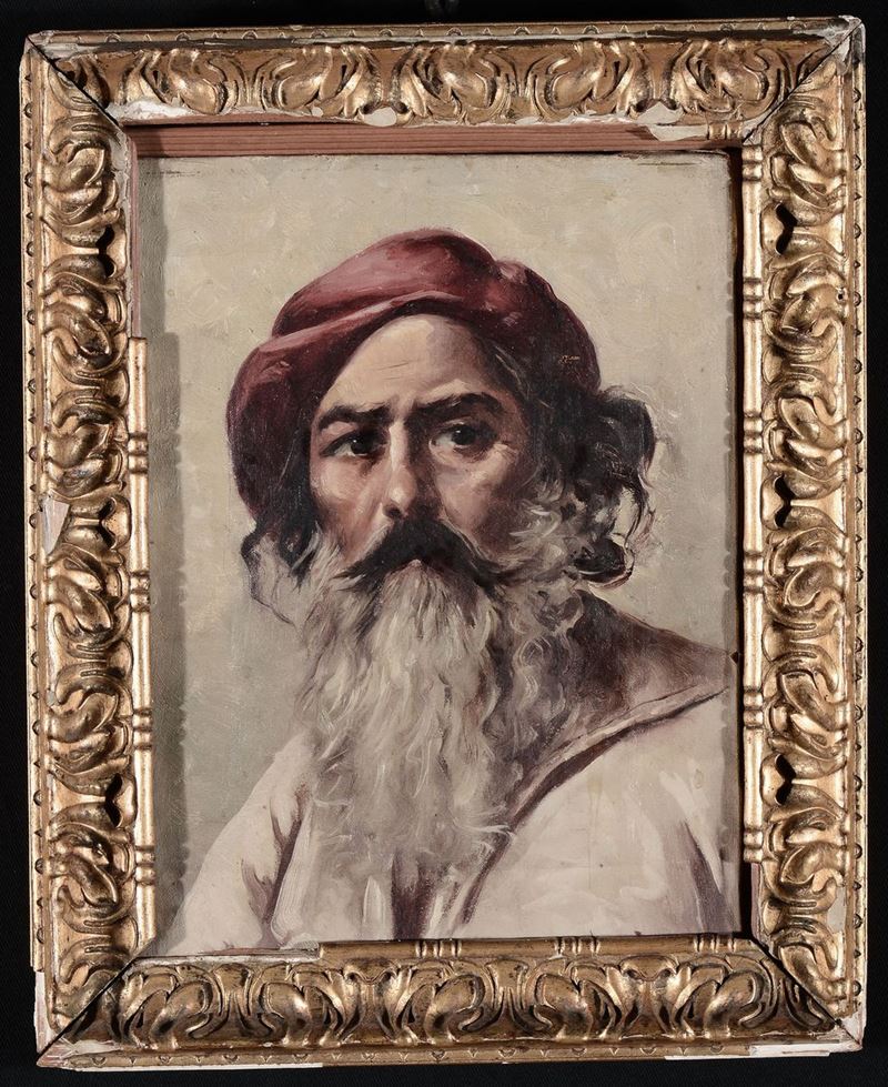 Anonimo del XIX secolo Anziano con barba  - Asta Antiquariato e Dipinti Antichi - I - Cambi Casa d'Aste