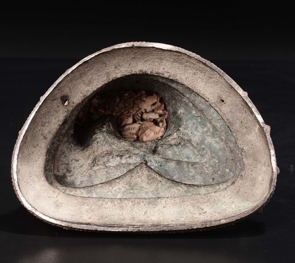 Buddha in Bronzo Seduto su Doppio Fiore di Loto, Cina, Dinastia Ming, XVII Secolo