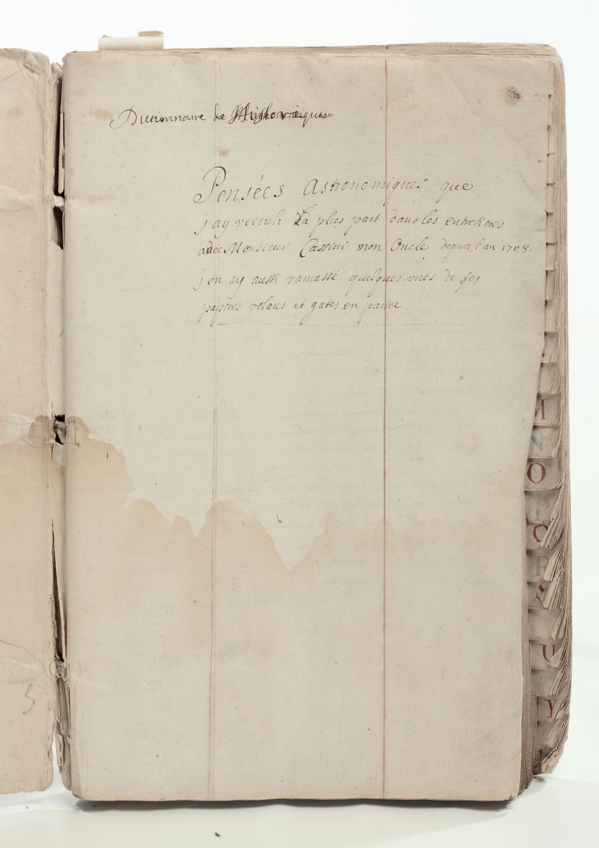 Giovanni Domenico Cassini - Giacomo Filippo Maraldipensées Astronomiques Que J Ay Recueilli la Pl...
