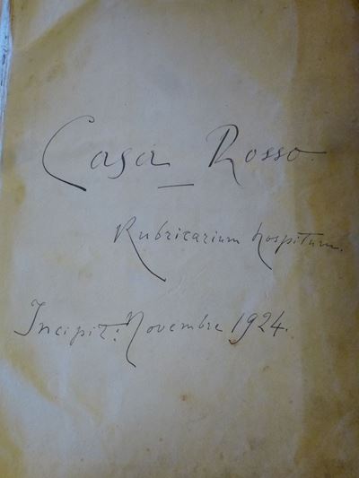 Autori Varilibro degli Ospiti(manoscritto) della Famiglia Rosso(incipit 1924)