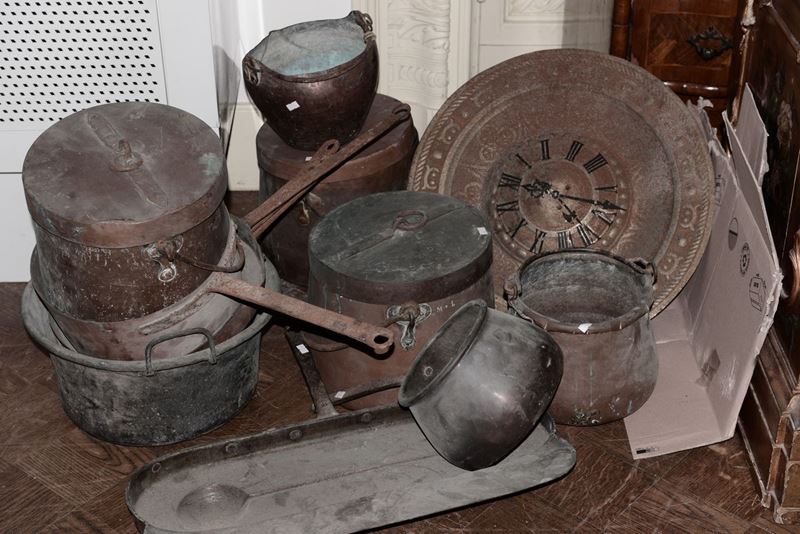 Lotto di oggetti in rame  - Asta Antiquariato e Dipinti Antichi - I - Cambi Casa d'Aste