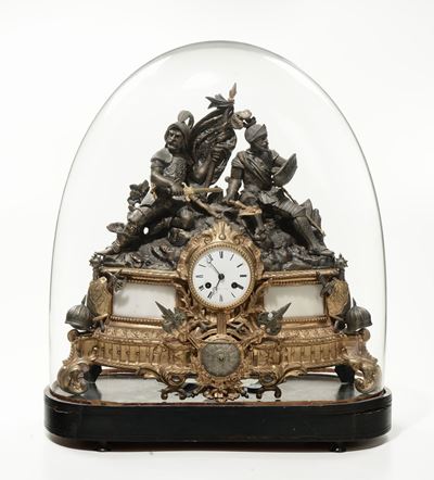 Pendola da Tavolo in Bronzo Dorato