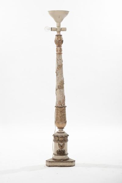 Torciera in Legno Laccato e Dorato, XIX-XX Secolo
