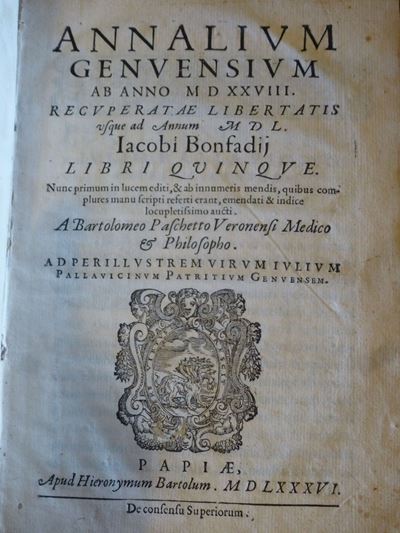 Jacopo Bonfadioannalium Genuensium..