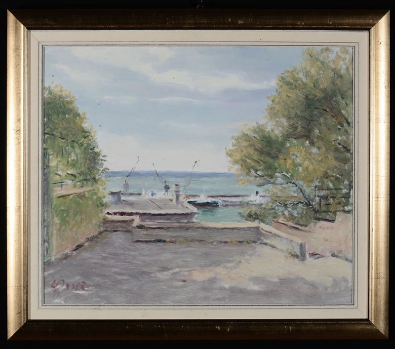 Gianfranco Fasce (1927-2003) Pasqua in via Miramare  - Asta Antiquariato e Dipinti Antichi - I - Cambi Casa d'Aste