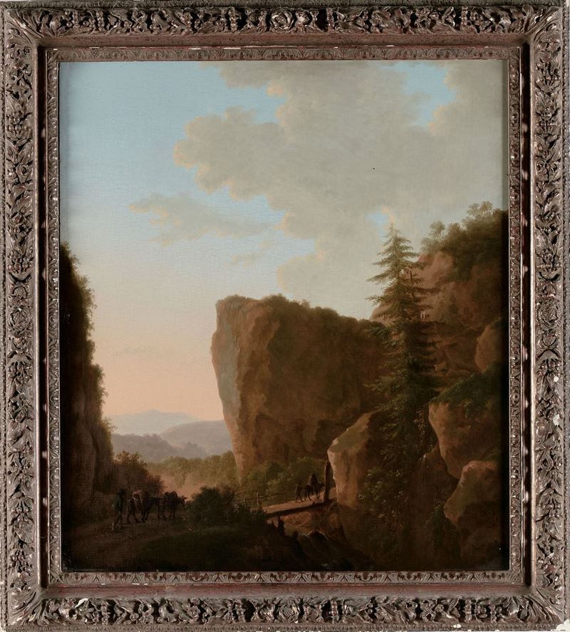 Scuola del XVIII secolo Rupe al tramonto  - Auction Antique and Old Masters - I - Cambi Casa d'Aste