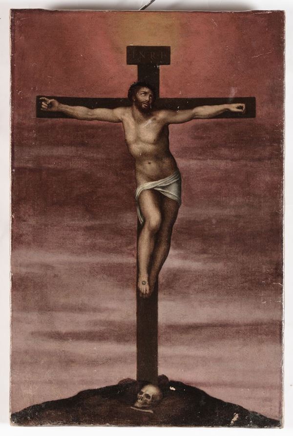 Pittore del XIX secolo Crocifissione