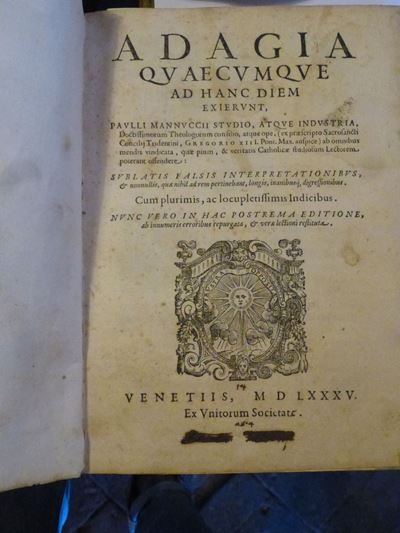 Paolo Manuzioadagia Quaecumque Ad Hanc Diem Exierunt..