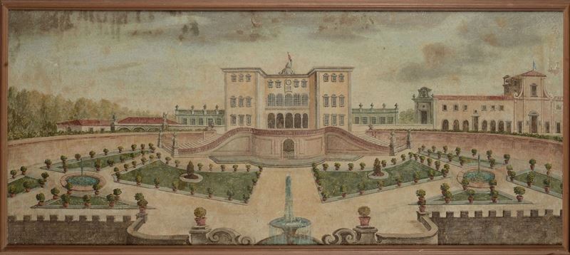 Scuola della fine del XVIII secolo Villa Lappeggi  - Asta Antiquariato e Dipinti Antichi - I - Cambi Casa d'Aste