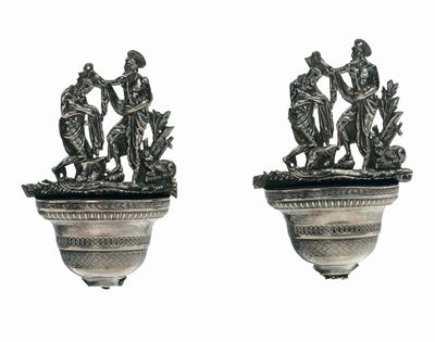 Coppia di Acquasantiere in Argento, Fine XVIII Secolo