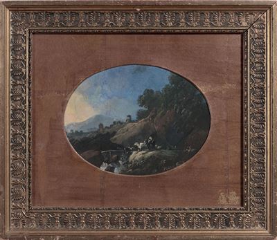 Jean Baptiste Pillement (lione 1728-1808)paesaggio