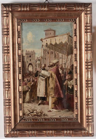 Bozzetto con Episodio Religioso