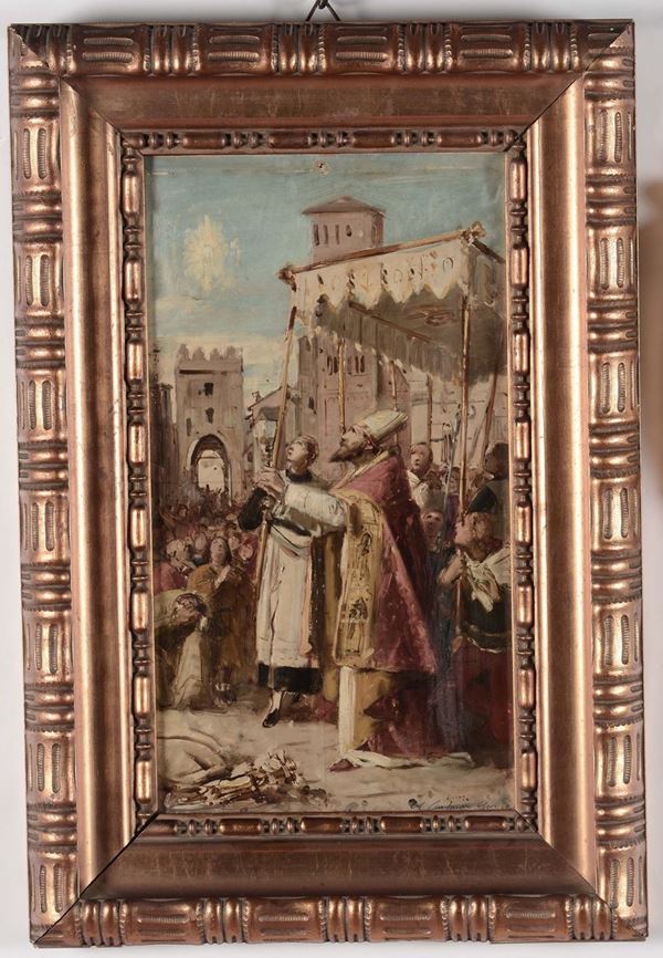 Bozzetto con episodio religioso