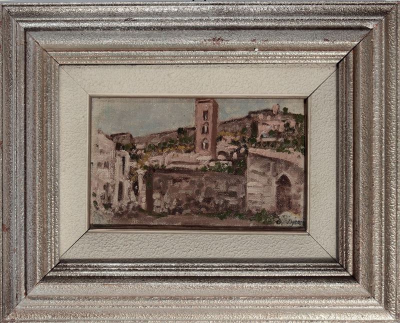 Enrico Reycend (1855-1928) Vecchia Mura di Noli  - Auction Antique and Old Masters - I - Cambi Casa d'Aste