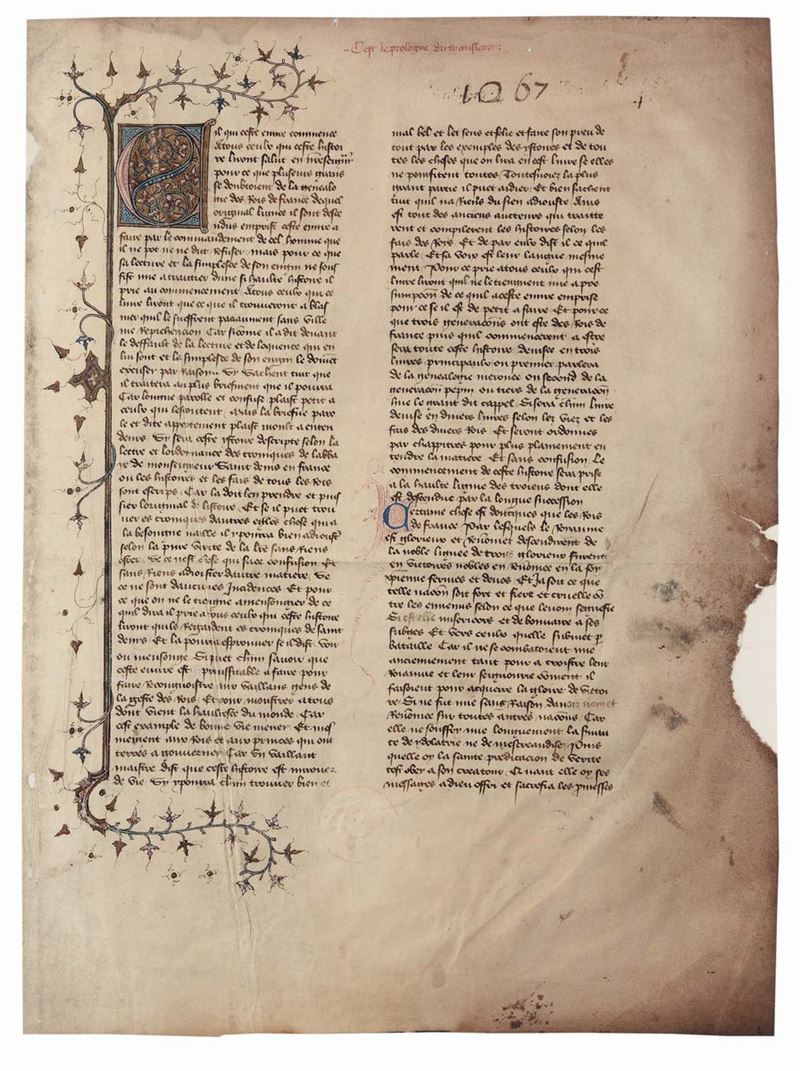 Scuola Francese del XIV secolo  - Auction Fine Art Selection - Cambi Casa d'Aste