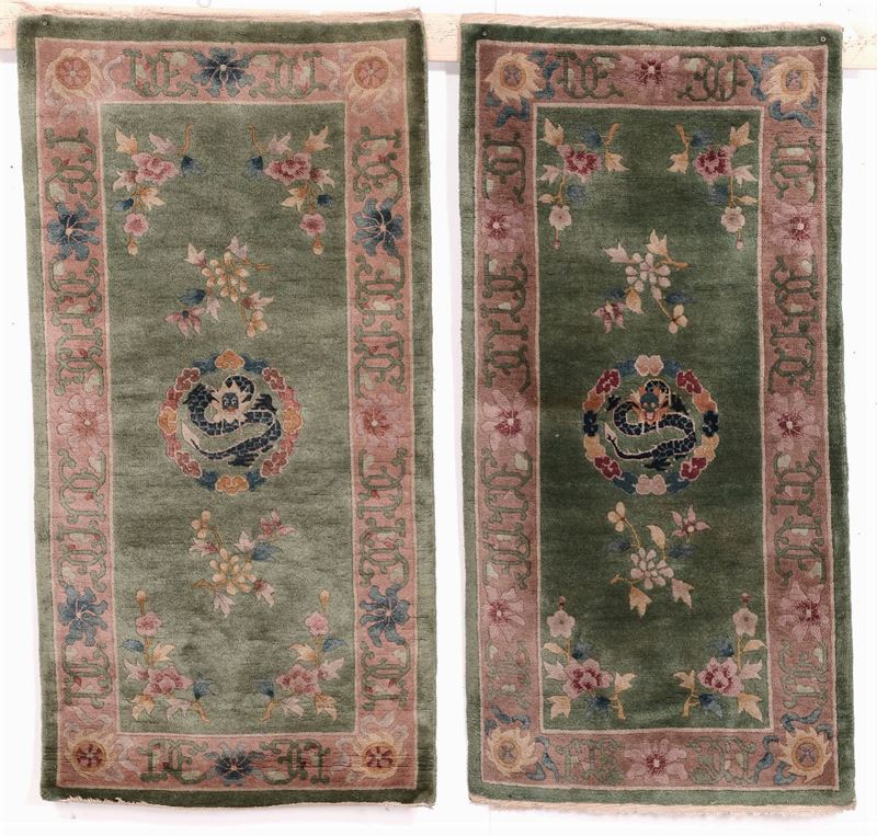 Coppia di scendiletto cinesi meta XX secolo  - Auction Antique and Old Masters - I - Cambi Casa d'Aste