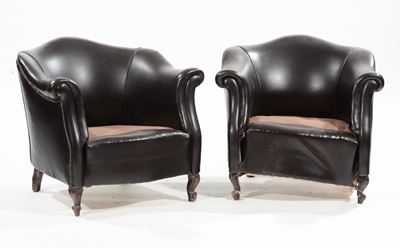 Coppia di Poltroncine in Pelle