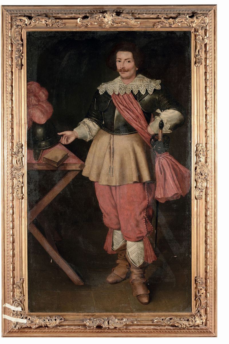 Scuola della fine del XVII secolo Ritratto di guerriero  - Asta Antiquariato e Dipinti Antichi - I - Cambi Casa d'Aste