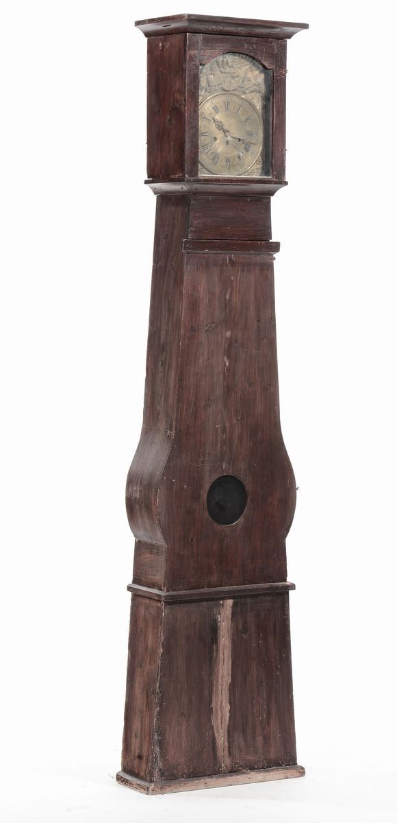 Orologio a torre con cassa in legno