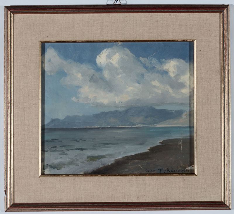 Anonimo del XIX secolo Veduta costiera  - Auction Antique and Old Masters - I - Cambi Casa d'Aste