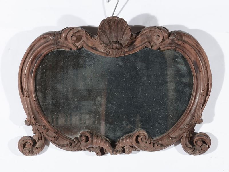 Piccola specchiera in legno intagliato, XX secolo  - Asta Antiquariato e Dipinti Antichi - I - Cambi Casa d'Aste