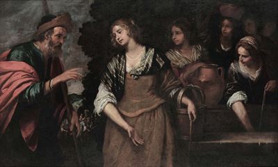 Giovanni Andrea De Ferrari (genova 1598 - 1669)rebecca al Pozzo