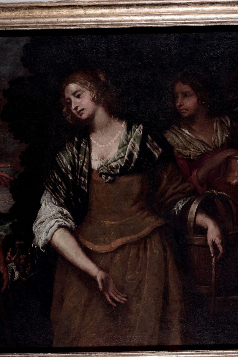 Giovanni Andrea De Ferrari (genova 1598 - 1669)rebecca al Pozzo