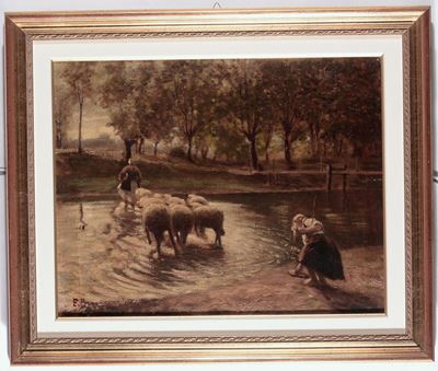 Eugenio Buono (1861-1954)contadini con Gregge
