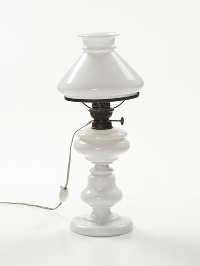 Lampada da Tavolo in Vetro Lattimo
