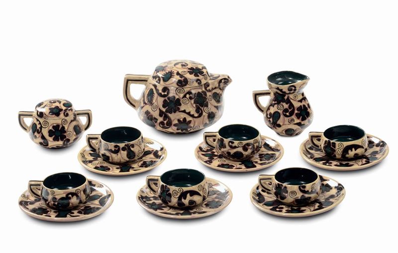 La Salamandra - Perugia Servizio da caffè per sei persone  - Asta Arti Decorative del Novecento - II - Cambi Casa d'Aste