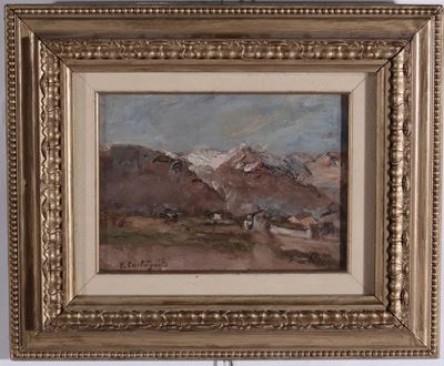 Vittorio Agostino Castagneto (1875-1958)paesaggio Campestre