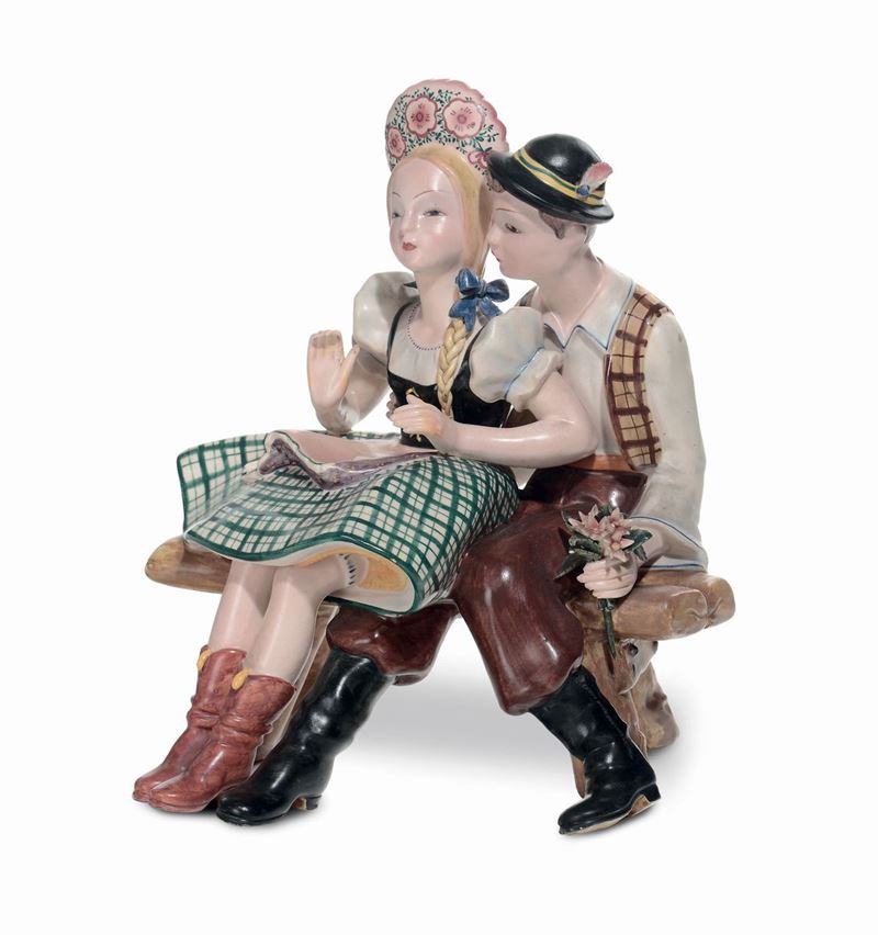 Manifattura Preciosa (Attr.) Coppia di innamorati  - Auction 20th Century Decorative Arts - II - Cambi Casa d'Aste