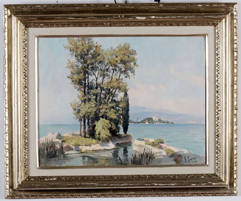 Giannino Grossi (1889-1969) Isola di Garda, 1938  - Auction Antique and Old Masters - I - Cambi Casa d'Aste