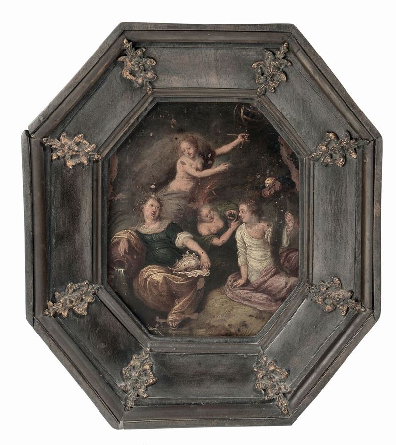 Scuola del XVIII secolo Scena mitologica con muse  - Asta Antiquariato e Dipinti Antichi - I - Cambi Casa d'Aste