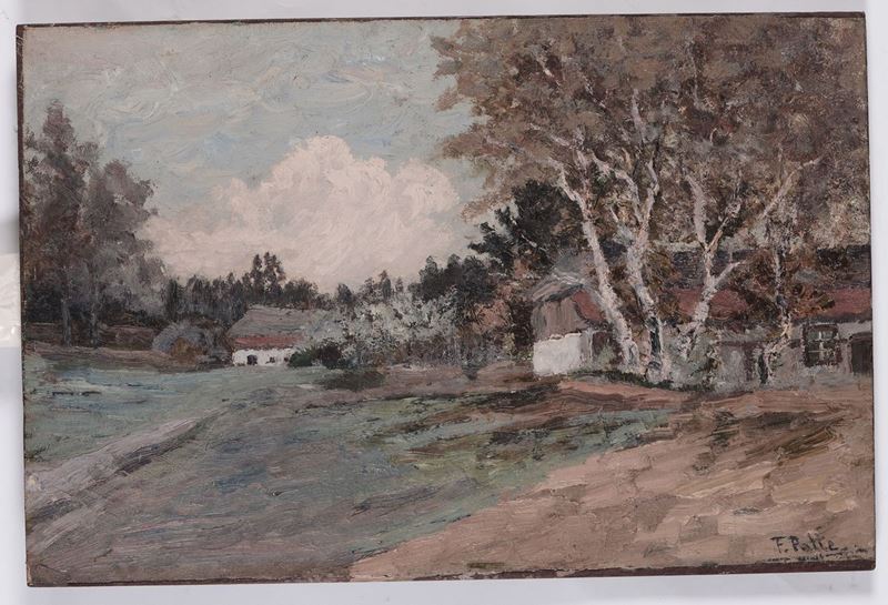 Fernand Patte (1857-1946) Veduta campestre  - Asta Antiquariato e Dipinti Antichi - I - Cambi Casa d'Aste