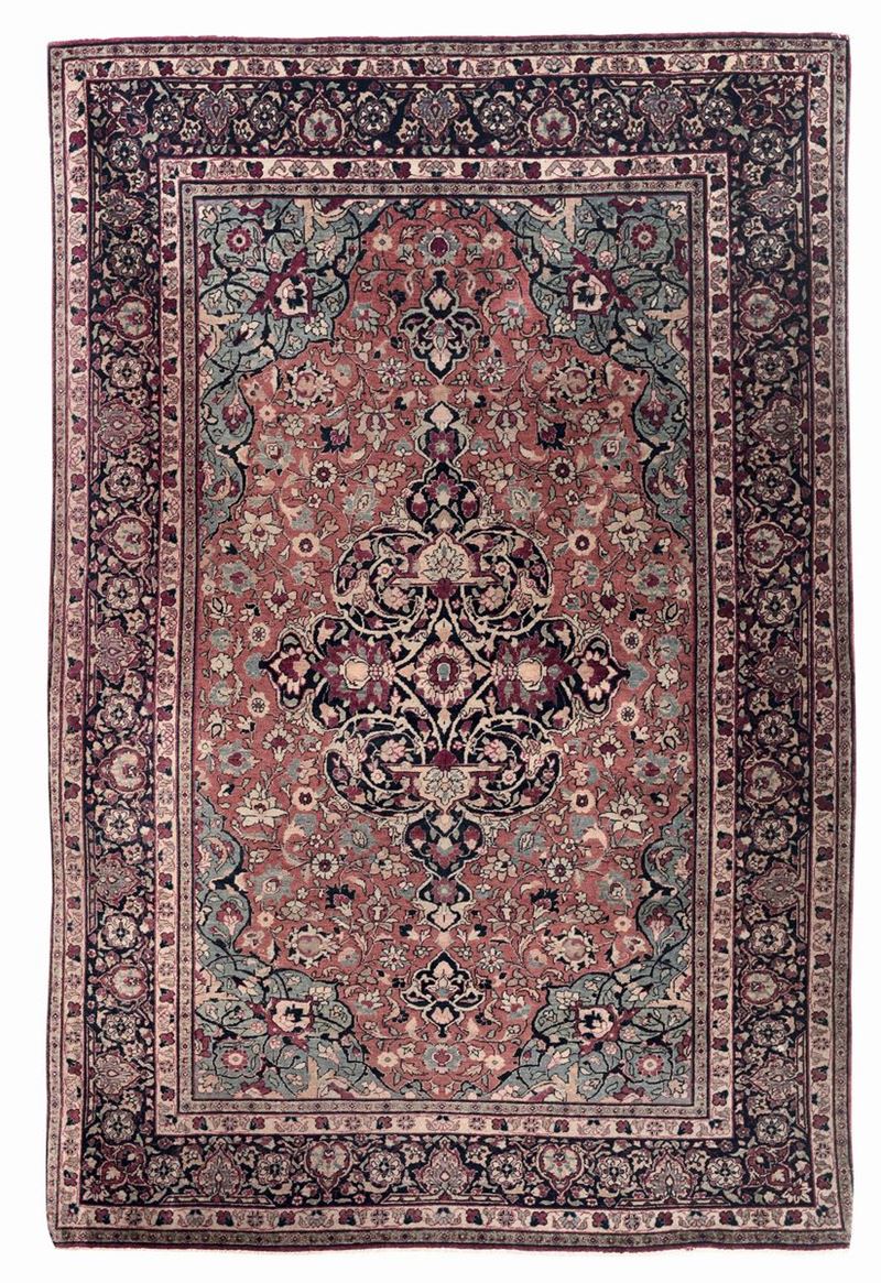 Tappeto persiano Theran inizio XX secolo  - Asta Antiquariato e Dipinti Antichi - I - Cambi Casa d'Aste