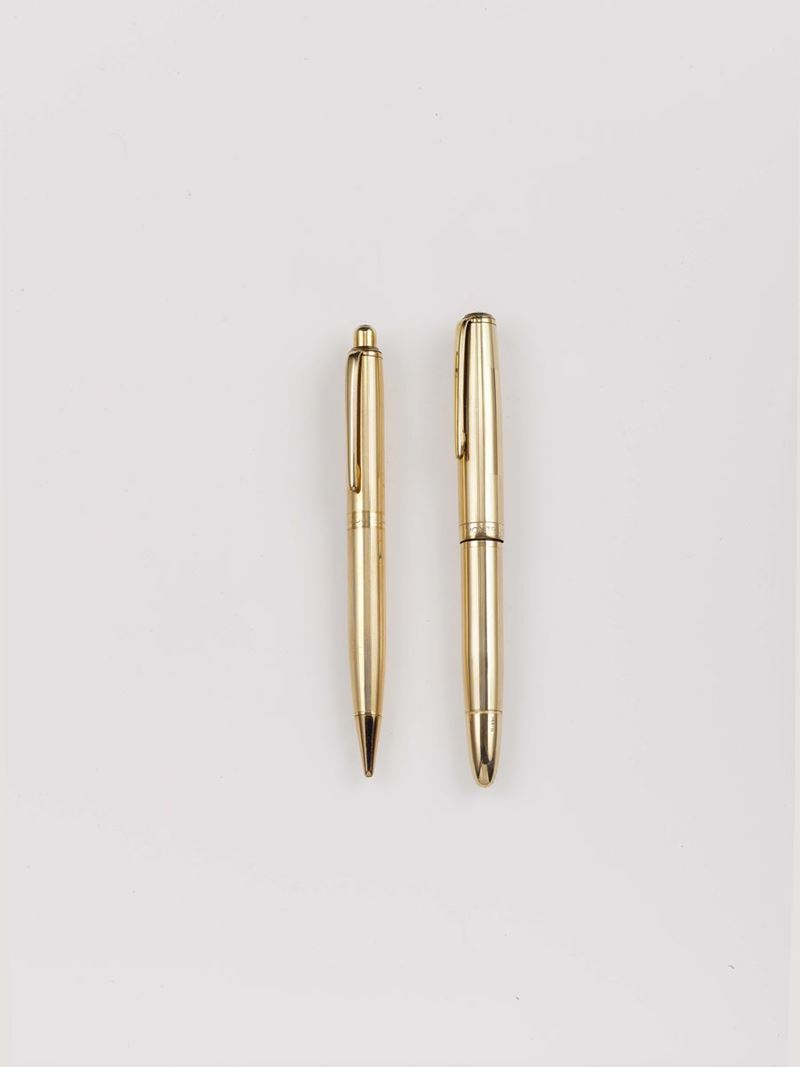 A two gold plated pens  - Auction Fine Jewels - Cambi Casa d'Aste