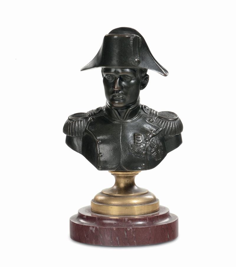 Busto di Napoleone in bronzo, XIX secolo  - Auction Antique and Old Masters - I - Cambi Casa d'Aste