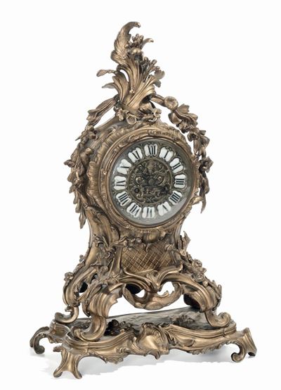 Orologio Stile Luigi XV in Bronzo Dorato, Francia XIX-XX Secolo