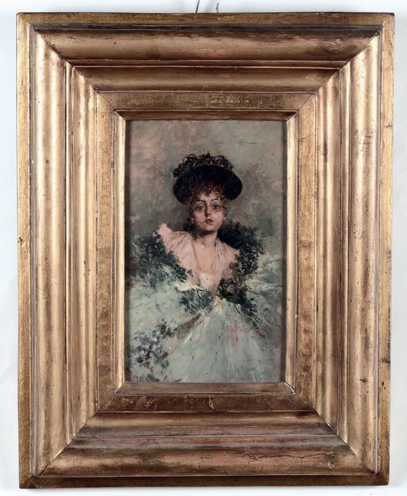 Arturo Stagliano (1870-1936) Ritratto femminile  - Asta Antiquariato e Dipinti Antichi - I - Cambi Casa d'Aste