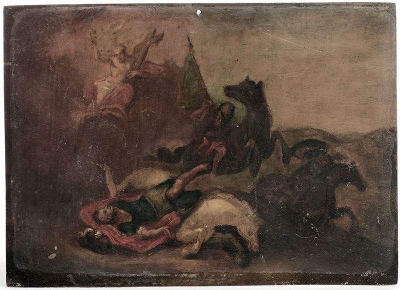 Scuola del XVII secolo Battaglia  - Auction Antique and Old Masters - I - Cambi Casa d'Aste