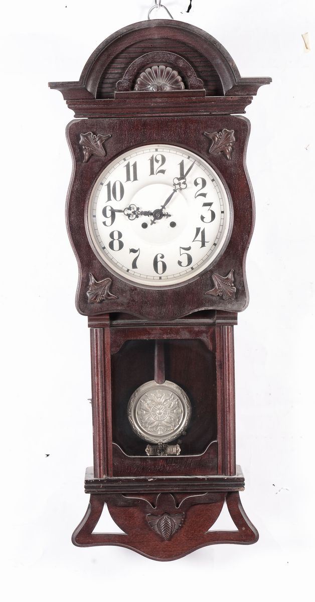 Pendolo da parete in stile liberty, XX secolo  - Asta Antiquariato e Dipinti Antichi - I - Cambi Casa d'Aste