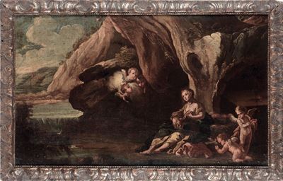 Scuola del XVIII Secolofigura Femminile con Putti