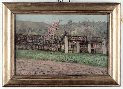 Giuseppe Sacheri (1863-1950)paesaggio Campestre